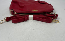 Load image into Gallery viewer, Michael Kors Womens Red Pebble Leather Detachable Strap Crossbody Bag
