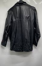 Load image into Gallery viewer, Avanti Mens Black Leather Long Sleeve Spread Collar Full-Zip Jacket Size M

