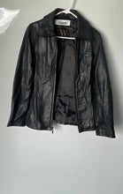 Load image into Gallery viewer, New York By Winlit Womens Black Leather Long Sleeve Full-Zip Jacket Size S
