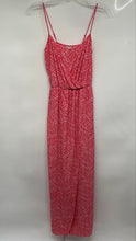 Load image into Gallery viewer, Guess Womens Red White Geometric Print Spaghetti Strap Maxi Dress Size S
