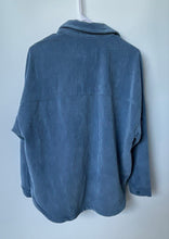 Load image into Gallery viewer, Zara Womens Blue Corduroy Long Sleeve Spread Collar Snap Front Jacket Size XS
