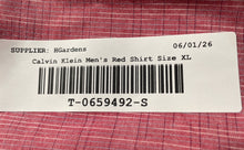 Load image into Gallery viewer, Calvin Klein Mens Red Cotton Long Sleeve Spread Collar Dress Shirt Size XL
