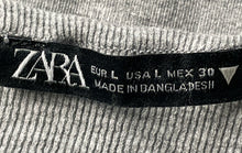 Load image into Gallery viewer, Zara Womens Gray Heather Print Sleeveless Crew Neck Tank Top Size Large
