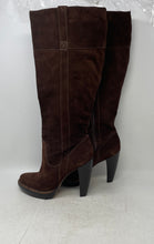 Load image into Gallery viewer, Michael Kors Womens Lucille Brown Leather Side Zip Knee-High Boots Size 7.5M

