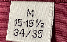 Load image into Gallery viewer, Pierre Cardin Mens Burgundy Long Sleeve Collared Dress Shirt Size M 15-15.5
