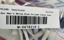 Load image into Gallery viewer, Adidas Mens F50 League Turf White Blue Striped Football Cleats Size 9.5
