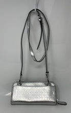 Load image into Gallery viewer, Authentic Karl Lagerfeld Paris Womens Silver Tone Adjustable Strap Crossbody Bag
