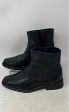 Load image into Gallery viewer, Chitos Mens Black Leather Square Toe Side Zip Ankle Boots Size EUR 37
