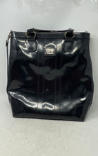 Load image into Gallery viewer, Beijo Womens Black Patent Leather Double Handle Lined Tote Handbag
