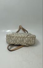 Load image into Gallery viewer, Michael Kors Womens Beige Brown Signature Print Leather Flap Over Crossbody Bag
