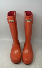 Load image into Gallery viewer, Hunter Kids Orange Round Toe Knee-High Waterproof Rain Boots Size 4B
