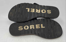 Load image into Gallery viewer, Sorel Womens Ella II Easy Black Open Toe Slip-On Flip Flop Sandals Size 8
