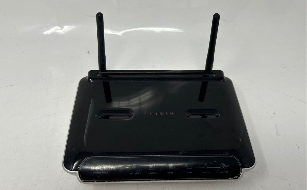 Belkin Model No. F5D8233-4V3 Black 4-Port Wireless N Router Not Tested