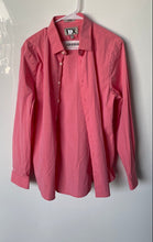Load image into Gallery viewer, Express Mens 1MX Pink Long Sleeve Collared Button Front Dress Shirt Size Large
