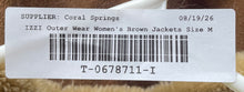 Load image into Gallery viewer, IZZI Outerwear Womens Brown Long Sleeve Hooded Full-Zip Jacket Size M
