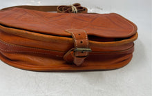 Load image into Gallery viewer, Unbranded Womens Dark Orange Engraved Leather Adjustable Strap Crossbody Bag

