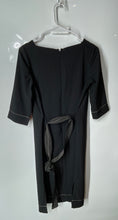 Load image into Gallery viewer, Ann Taylor Womens Black And White Half Sleeve Belted Short Sheath Dress Size XSP

