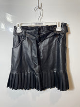 Load image into Gallery viewer, Zara Womens Black Pleated Hem Pockets Belted Mini Skirt Size Small
