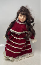 Load image into Gallery viewer, Vintage Collectible Laura Red Handmade Dress Bisque Porcelain Doll

