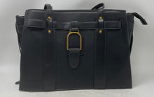 Load image into Gallery viewer, Steve Madden Womens Bcollyn Black Leather Double Handle Tote Handbag
