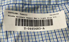 Load image into Gallery viewer, Brooks Brothers Regent Mens Light Blue Plaid Cotton Button-Up Shirt Size M

