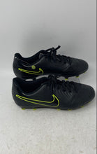 Load image into Gallery viewer, Nike Unisex Kids Tiempo Legend 10 Club MG Black Neon Soccer Cleats Size 5.5Y
