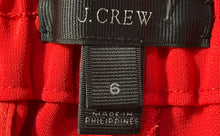 Load image into Gallery viewer, J.Crew Womens Red Elastic Waist Zip Pockets Pull-On Jogger Pants Size 6
