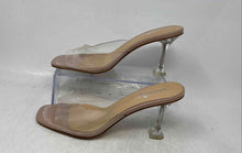Load image into Gallery viewer, Vivian Womens Clear Beige Open Toe Slip-On Stiletto Mule Heels Size 9
