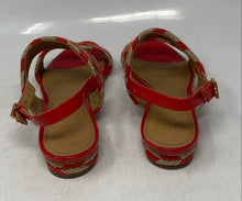 Load image into Gallery viewer, Authentic Tory Burch Womens Lola Orange Tan Flat Slingback Sandals Size 9M
