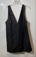 Load image into Gallery viewer, Zara Womens Black Sleeveless V-Neck Back Zip Casual Mini Dress Size XL
