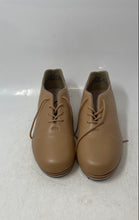 Load image into Gallery viewer, Capezio Womens Tele Tone Brown Faux Leather Round Toe Lace-Up Tap Shoes Size 8M
