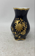 Load image into Gallery viewer, Vintage J.L. Menau Graf Von Henneberg Echt Kobalt Blue And Gold Porcelain Vase

