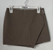 Load image into Gallery viewer, Zara Womens Taupe Pockets Side Zip Asymmetrical Wrap Skort Size Small
