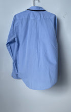 Load image into Gallery viewer, Zara Mens Blue Long Sleeve Slim Fit Collared Button-Up Shirt Size Large
