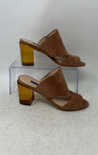 Load image into Gallery viewer, Stuart Weitzman Womens Cecile Brown Suede Block Heel Slide Sandals Size 5

