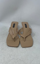 Load image into Gallery viewer, Nine West Womens Nest3 Beige Square Toe Slip-On Thong Sandals Size 8.5 M
