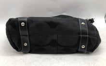 Load image into Gallery viewer, Coach Womens Black Monogram Bottom Studded Adjustable Strap Zipper Hobo Bag
