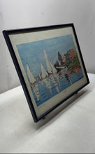 Load image into Gallery viewer, Boats At Argenteuil Paint Impressionism Framed Wall Art Print By Claude Monet
