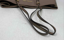 Load image into Gallery viewer, Michael Kors Womens Brown Saffiano Leather Charm Jet Set Travel Tote Handbag
