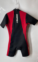Load image into Gallery viewer, Osprey Womens Black Red Short Sleeve Back Zip One-Piece Diving Wetsuit Size 4
