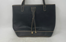 Load image into Gallery viewer, Darcy Marky Womens Black Leather Stitching Double Handle Shoulder Tote Purse
