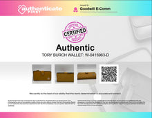 Load image into Gallery viewer, Authentic Tory Burch Womens Yellow Lined Zipper Bifold Wallet Worn
