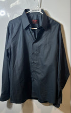 Load image into Gallery viewer, Picasso Mens Black Collared Long Sleeve Button-Up Shirt No Size
