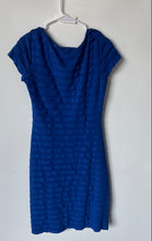Load image into Gallery viewer, Max Edition Womens Blue Tiered Ruffle Scoop Neck Bodycon Dress Size M With Tag
