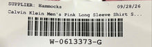 Load image into Gallery viewer, Calvin Klein Mens Pink Long Sleeve Slim Fit Stain Shield Dress Shirt Size S
