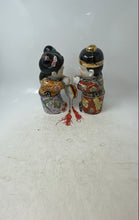 Load image into Gallery viewer, Pair Of Vintage Chinese Boy &amp; Girl Hand Painted Prosperity Ceramic Figurine

