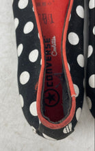 Load image into Gallery viewer, Converse Womens Black White Polka Dot Round Toe Slip-On Ballet Flats Size 7.5
