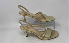 Load image into Gallery viewer, Vince Camuto Womens Savesha Gold Tone Leather Kitten Slingback Sandals Size 7.5M
