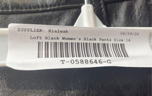 Load image into Gallery viewer, Loft Womens Black Pockets Stretch Wide Leg Trouser Pants Size 14 With Tag
