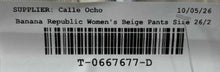 Load image into Gallery viewer, Banana Republic Womens Beige Denim Girlfriend Mid-Rise Skinny Leg Jeans Sz 26/2
